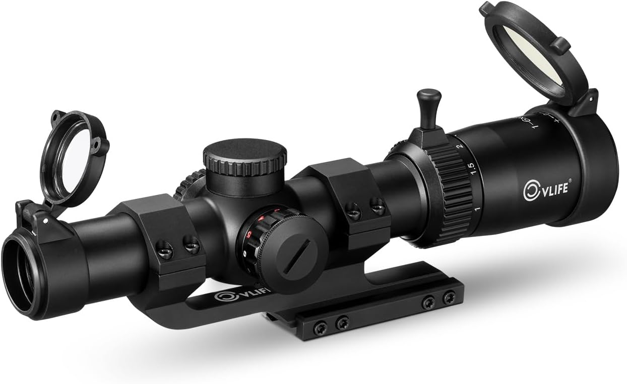 CVLIFE EagleFeather LPVO Rifle Scope with 5 Levels Illumination