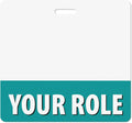 Customizable Teal Horizontal Badge Buddy ID Backer Card - Double Sided