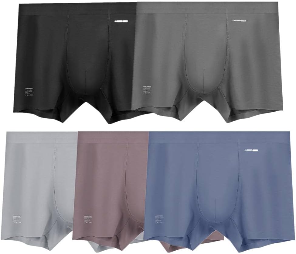 Premium Men's Naked Feeling Micro Modal Boxer Briefs for Comfort