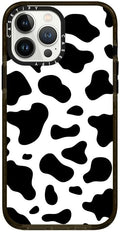 CASETiFY Impact Case for iPhone 13 Pro Max - Cow Print Clear Black