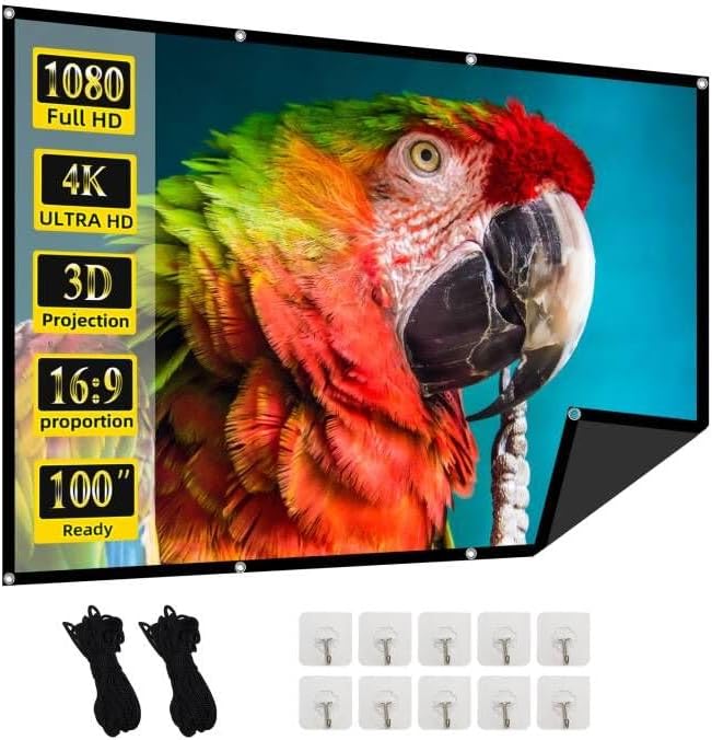2024 Upgraded Projector Screen - Wrinkle-Free for Home Theater