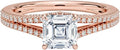 Moissanite Asscher Cut Solitaire Engagement Ring - Timeless Sparkle