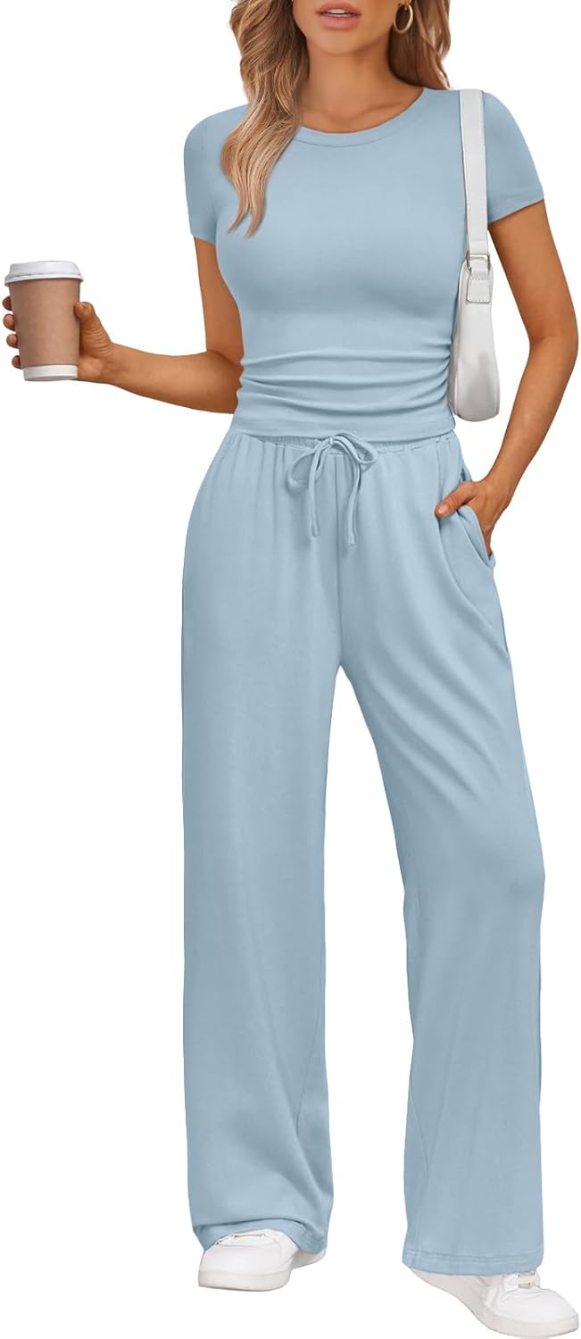 Trendy Queen 2 Piece Matching Summer Sweatsuit Lounge Set