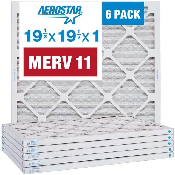 Aerostar Air Filters 19 1/2 x 19 1/2 x 1 MERV 11 for Home