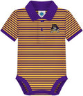 Creative Knitwear College Baby Striped Polo Bodysuit (Style QBHQ)