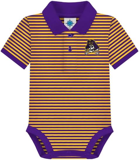 Creative Knitwear College Baby Striped Polo Bodysuit for Infants