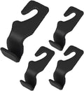 Headrest Hooks for Purses and Bags 4 Pack - Metal Leather-Covered Seat