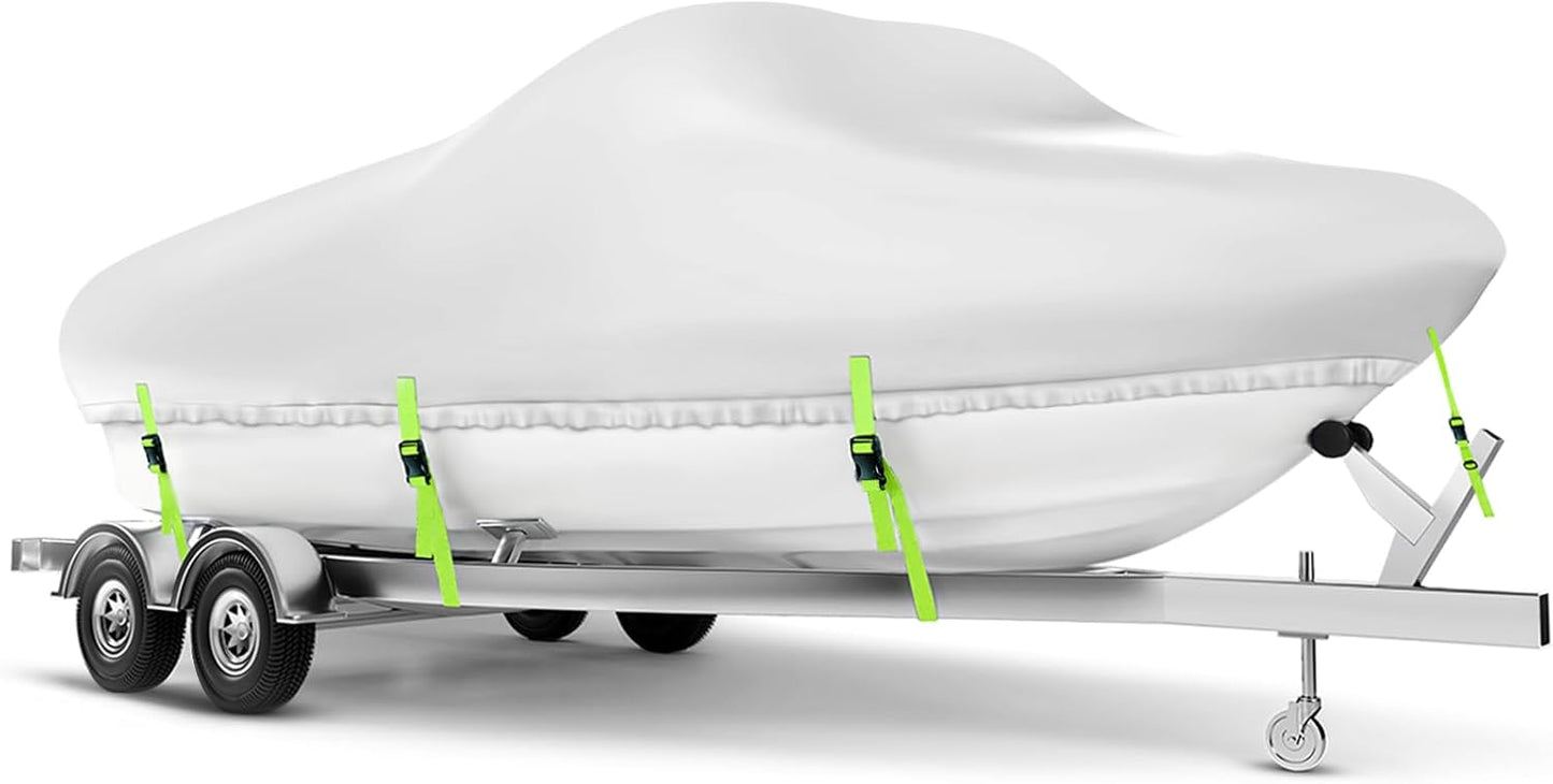 Waterproof 900D Heavy Duty Boat Cover for 17-19 ft Boats