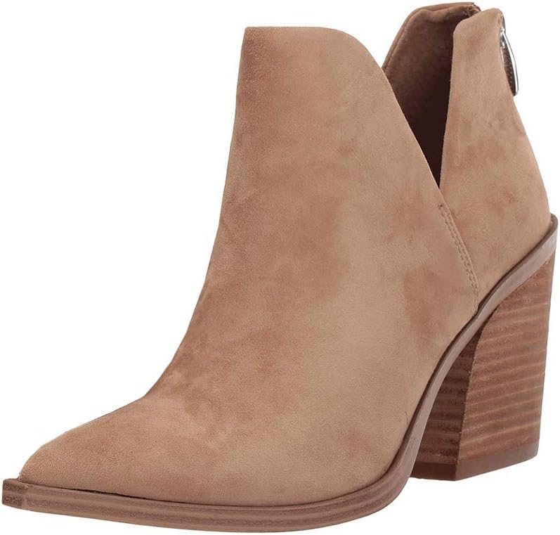 Kathemoi Womens Slip on Ankle Boots with V Cutout Design