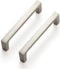 Kitchen Square Cabinet Handles 3-3/4 in Brushed Nickel - 25 Pack