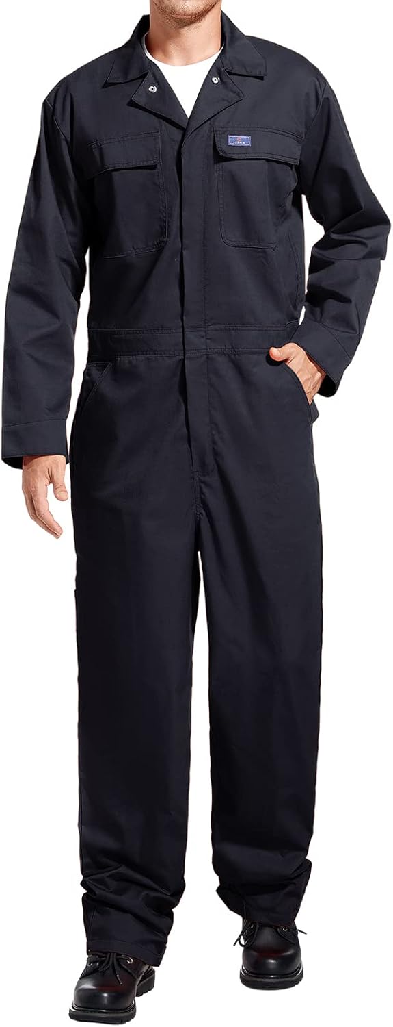 HISEA Men's Long Sleeve Coverall: Durable Workwear for All Tasks