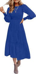 ZESICA Women's Casual Long Sleeve Midi Dress Review