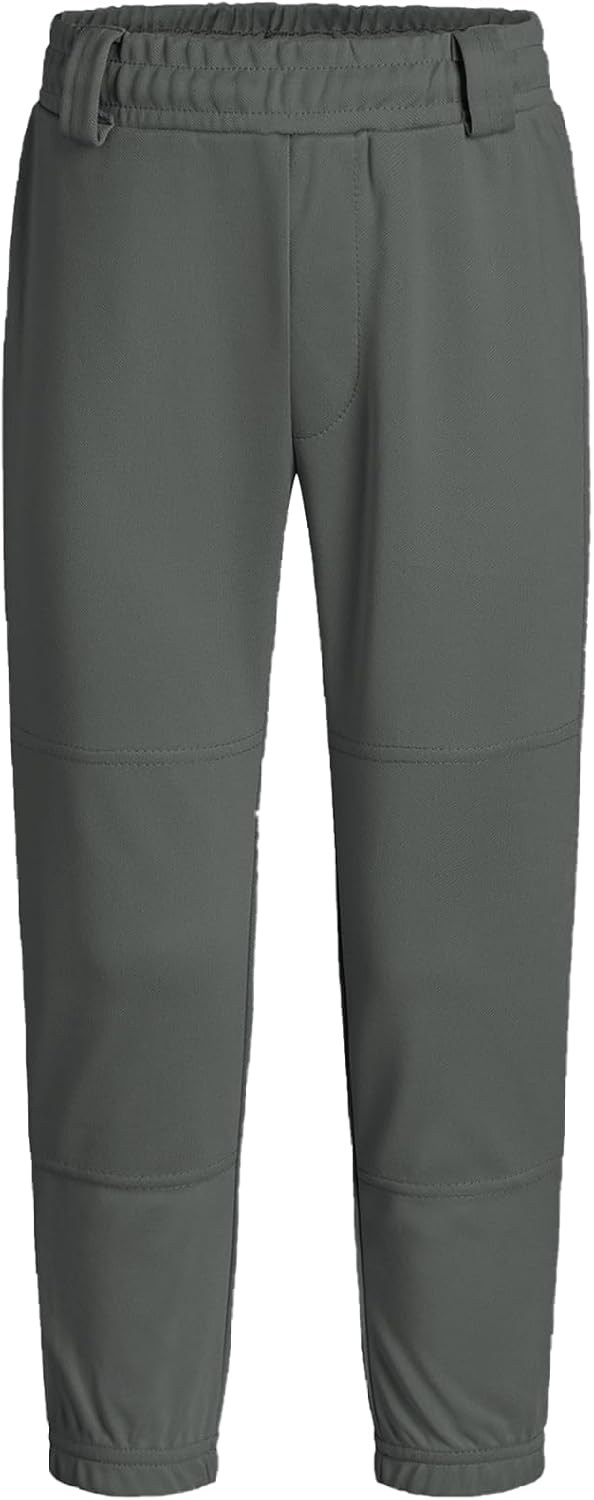 QBK Toddler Boys Baseball Pants with Side Piping for Kids