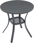 VICLLAX 27.5in Outdoor Round Patio Table for Lawn Garden
