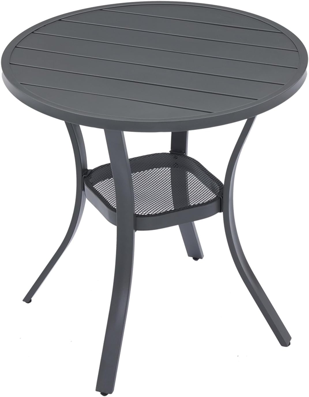 VICLLAX 27.5in Outdoor Round Patio Table for Lawn Garden
