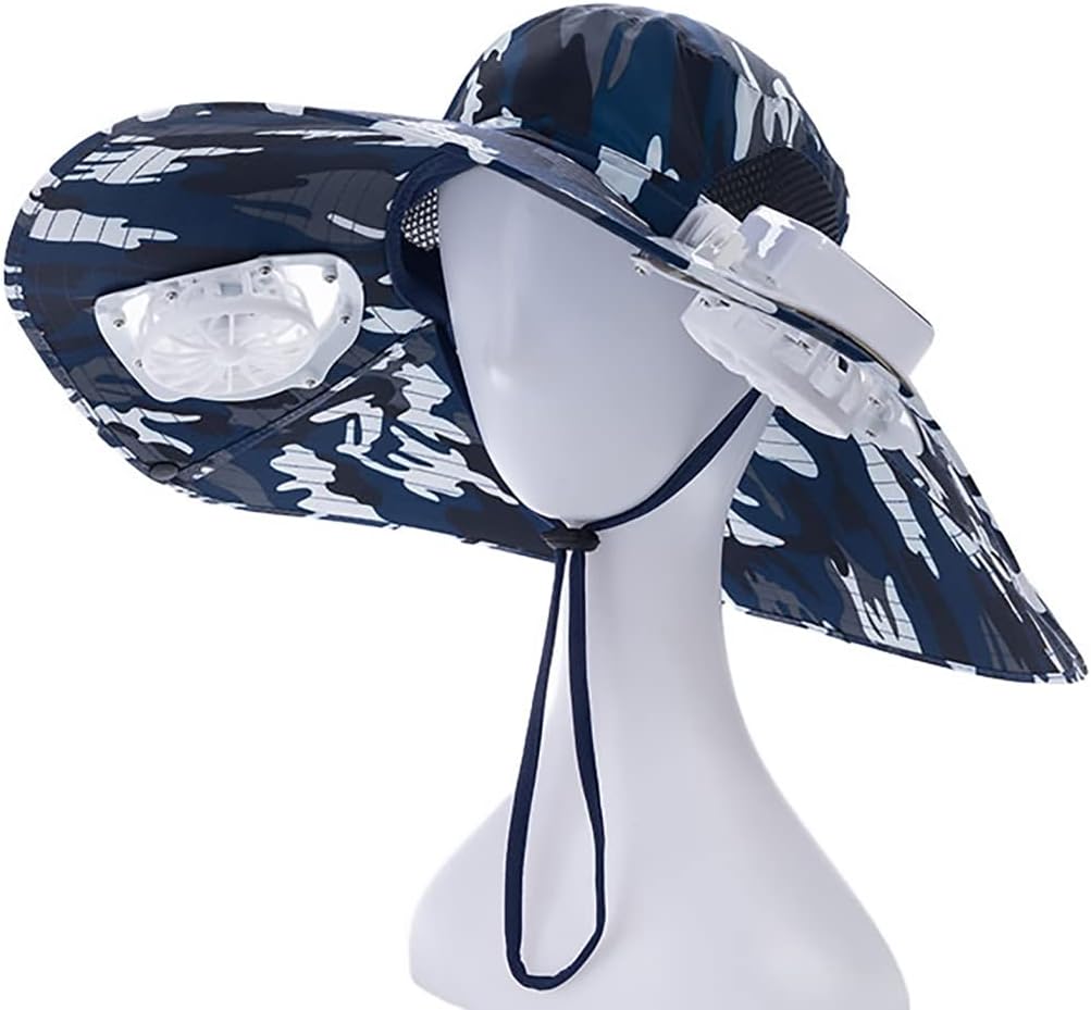 Mens Sun Hat with Dual Fans for Ultimate Summer Cooling Comfort