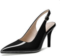 Beaded Pumps High Heel Slingback Pointed Toe Stilettos - Comfortable