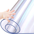 Clear Table Protector 30x96 in Vinyl Desk Mat - Waterproof Protection