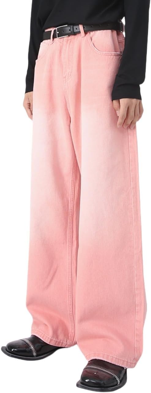 Mens Baggy Jeans Y2k Skater Vintage Wide Leg Casual Pants