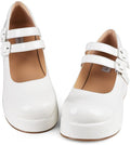 Platform Mary Jane Shoes Women Girls - Chunky Heel Comfort