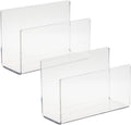 Clear Acrylic Mail Organizer Letter Holder for Desk - 2 Pack