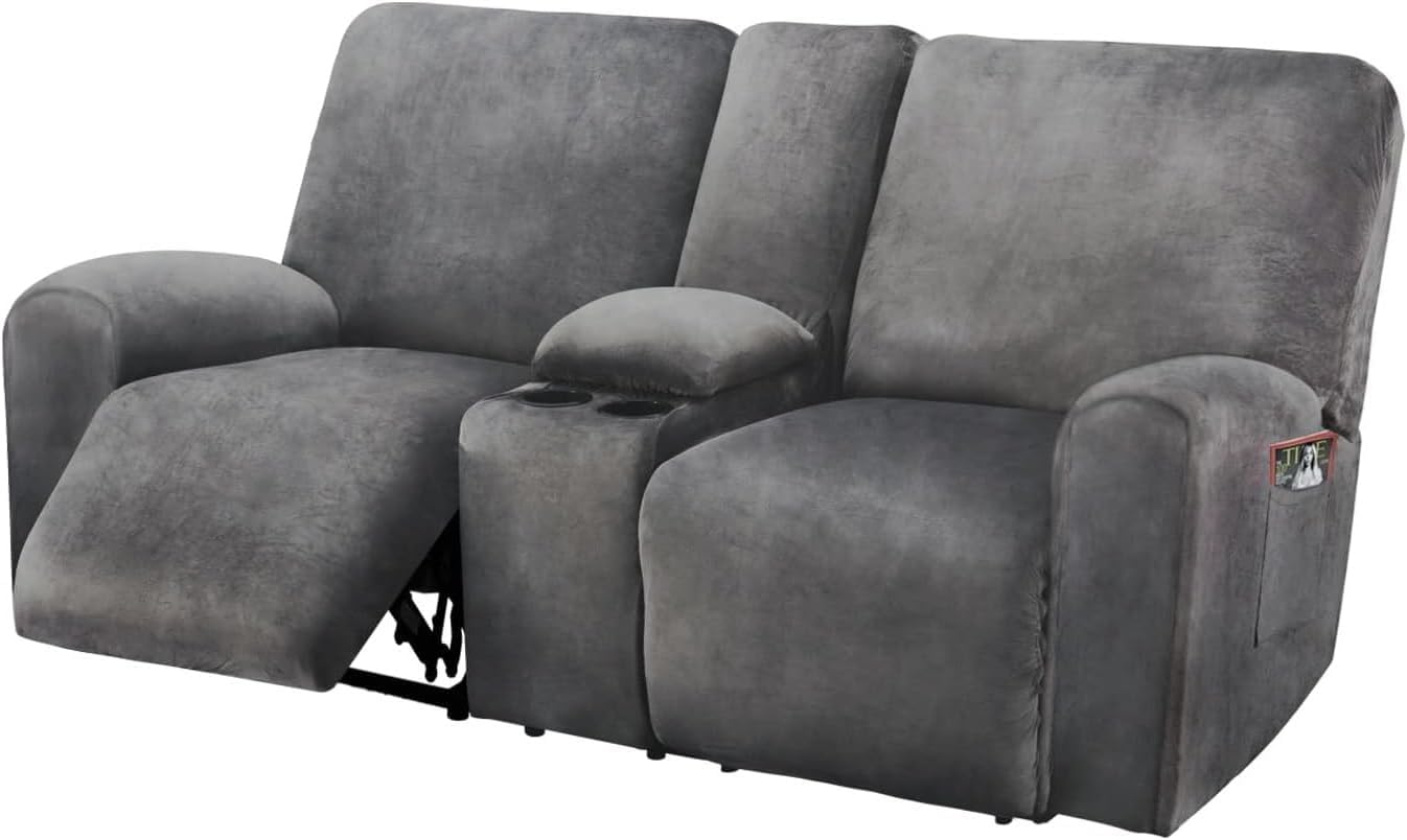 ULTICOR Reclining Loveseat Slipcover - Soft Velvet Protection