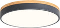 Dimmable Wood LED Close to Ceiling Light 15.8in - Adjustable Warm