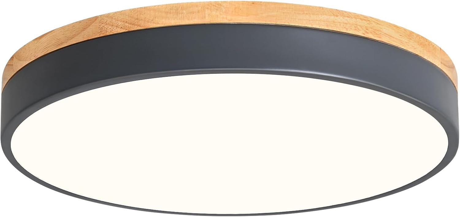 Dimmable Wood LED Close to Ceiling Light for Modern Spaces