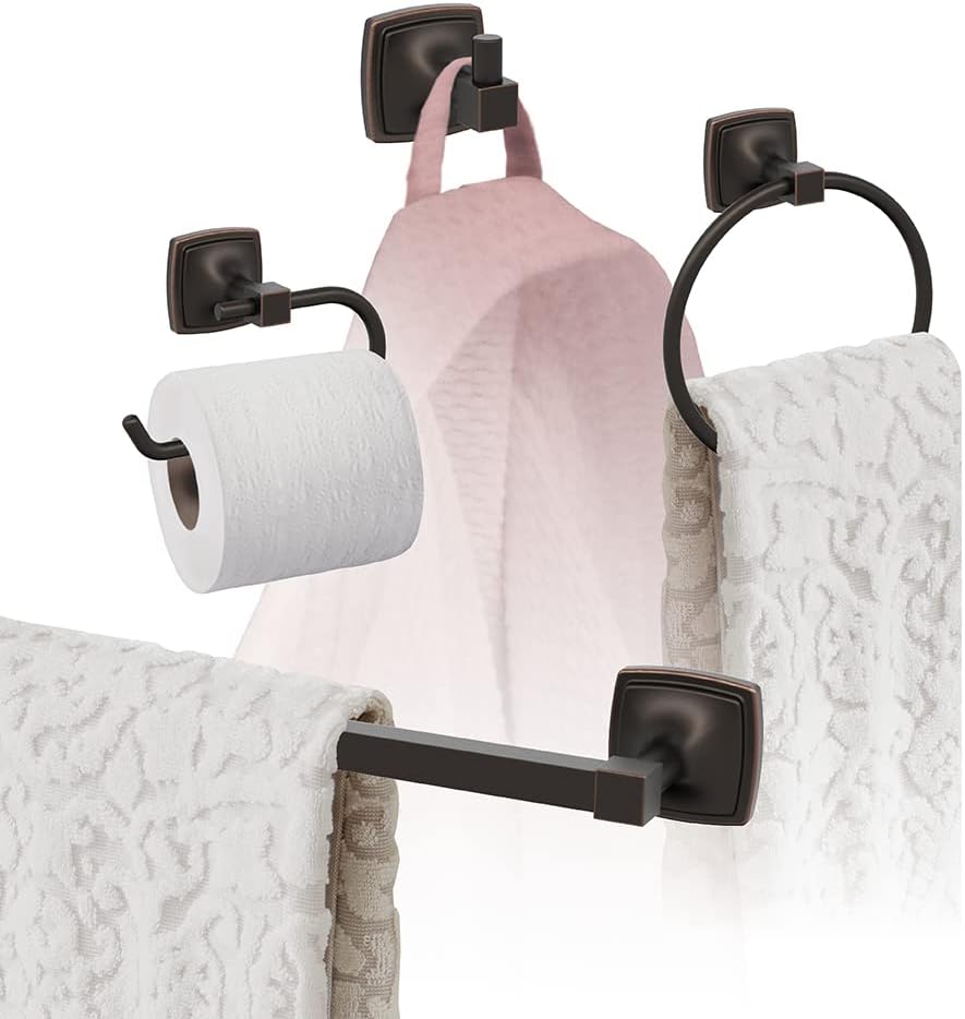 Amerock Stature Oil Rubbed Bronze Towel Bar 18 inch Set