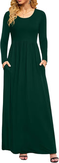 DB MOON Women Casual Long Sleeve Maxi Dress - Comfortable (Style Z3HH)