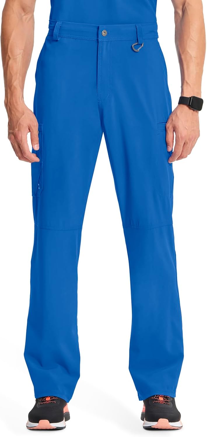 Cherokee Men's Scrub Pants with 6 Pockets and Tapered Leg