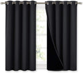 NICETOWN 100% Blackout Curtains 45 in Length - Deep Light Blocking