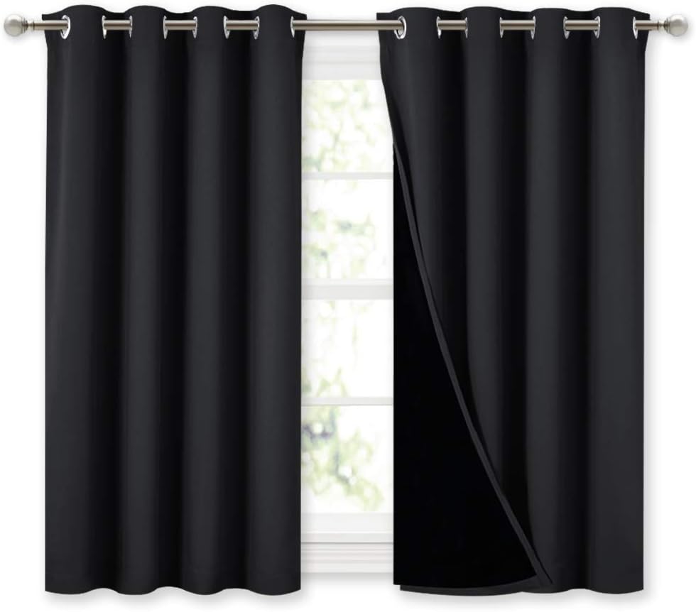 NICETOWN 100% Blackout Curtains for Complete Light Control