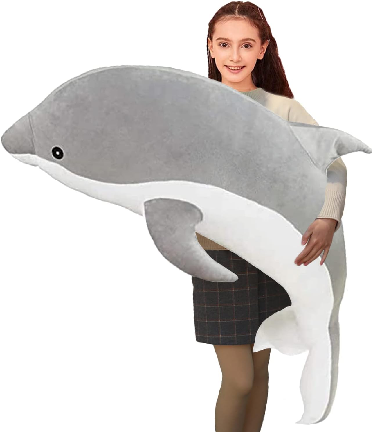 Dolphin Stuffed Animals Plush Pillow for Kids and Adults
