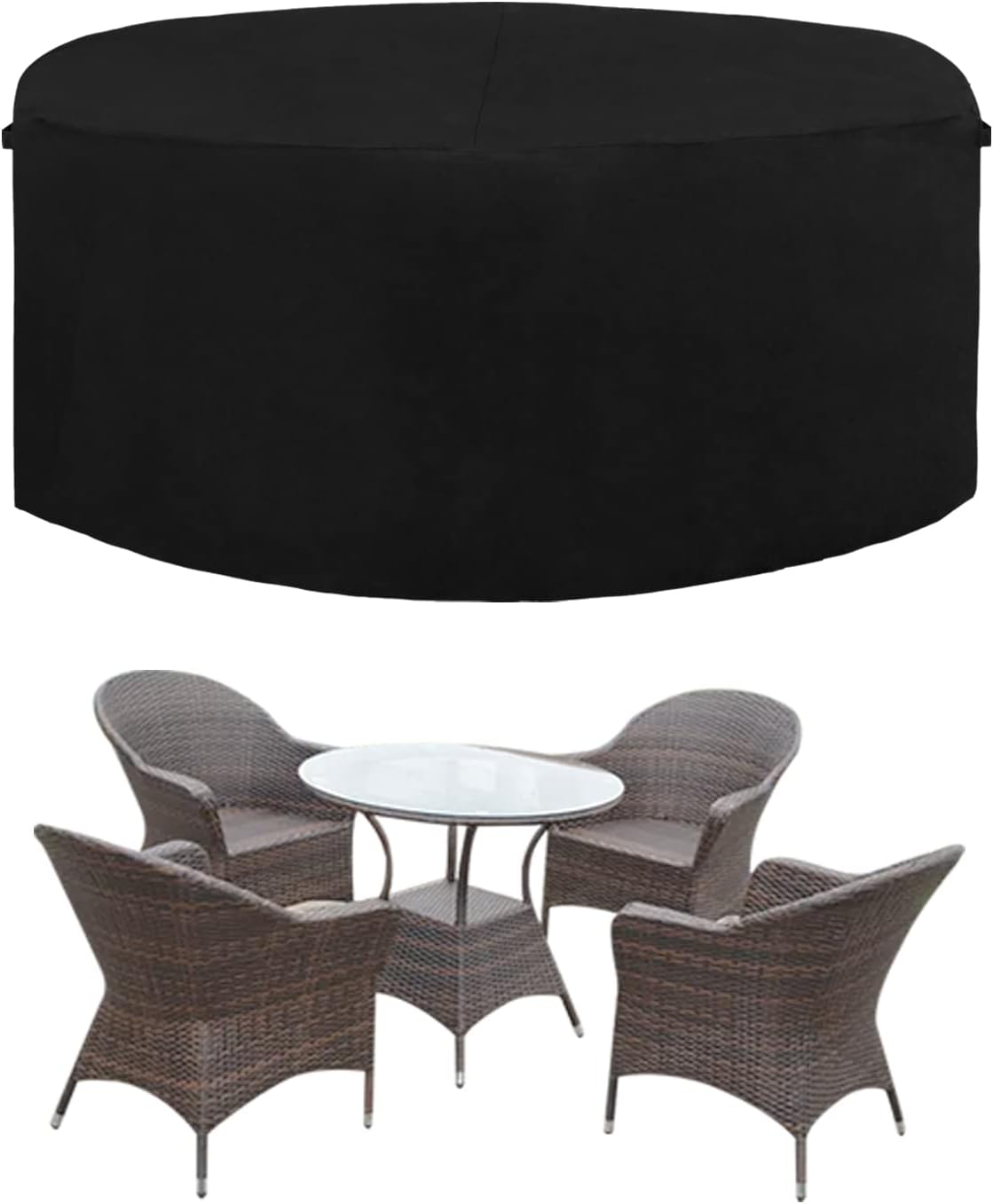 Heavy Duty Round Patio Furniture Cover for Outdoor Sets