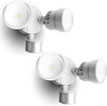 LUTEC P6221W-PIR24 Dual-Head Motion Flood Light - Bright Outdoor