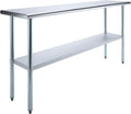 Stainless Steel Work Table 18 in x 72 in - Heavy Duty Prep Surface