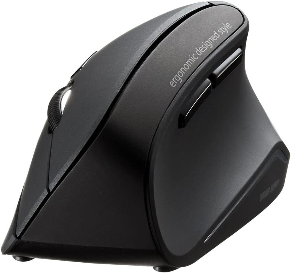 Sanwa Ergo Vertical Mouse: Silent Click, Wrist Pain Relief