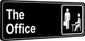 The Office Sign 9 in x 3 in Self Adhesive Acrylic Sign - Fan Gift