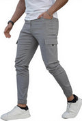 GINGTTO Mens Cargo Jogger Pants Slim Fit Stretch Zipper Pockets tear
