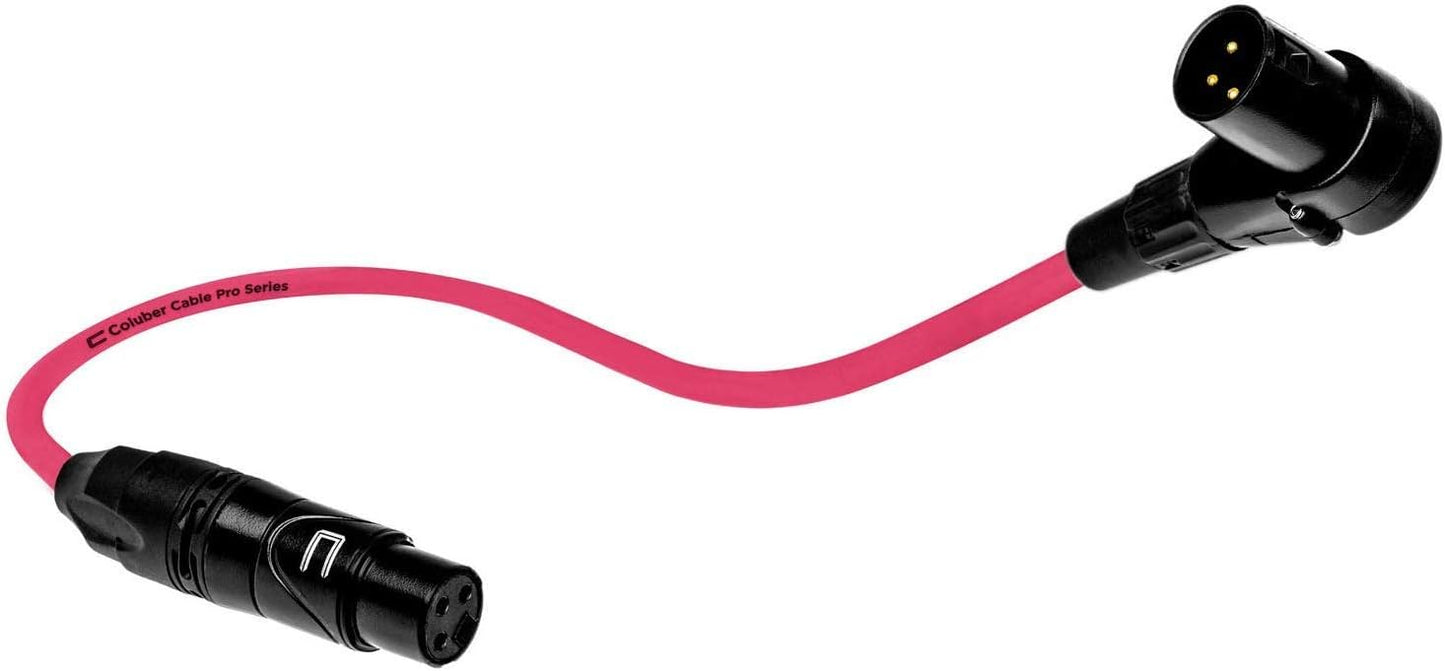Balanced XLR Cable Right Angle Male to Straight Female - 35 Feet