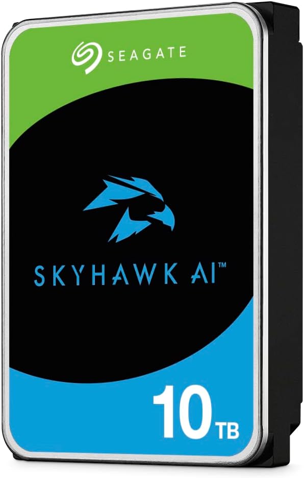 Seagate Skyhawk AI 10TB Video Internal Hard Drive for Security
