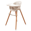 Fodoss 3-in-1 Wooden High Chair: Convertible & Easy Clean
