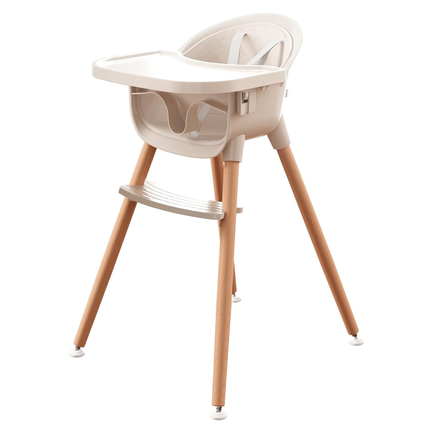 Fodoss 3-in-1 Wooden High Chair: Convertible & Easy Clean