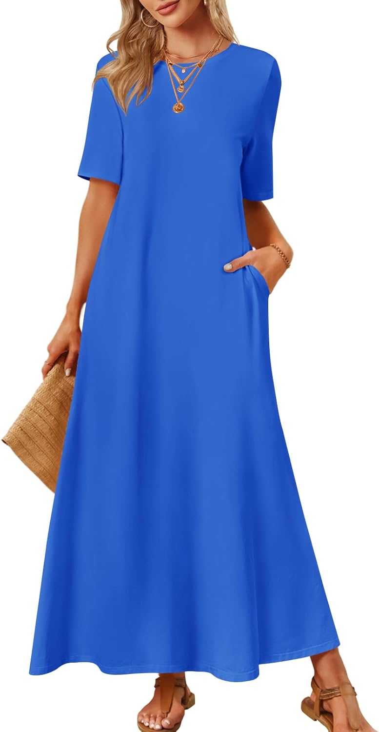 MEROKEETY Women's Summer Maxi Dress for Beach and Vacation
