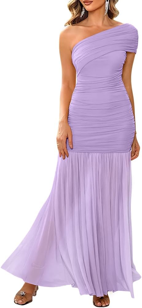 Elegant One Shoulder Maxi Dress for Women by LAGSHIAN