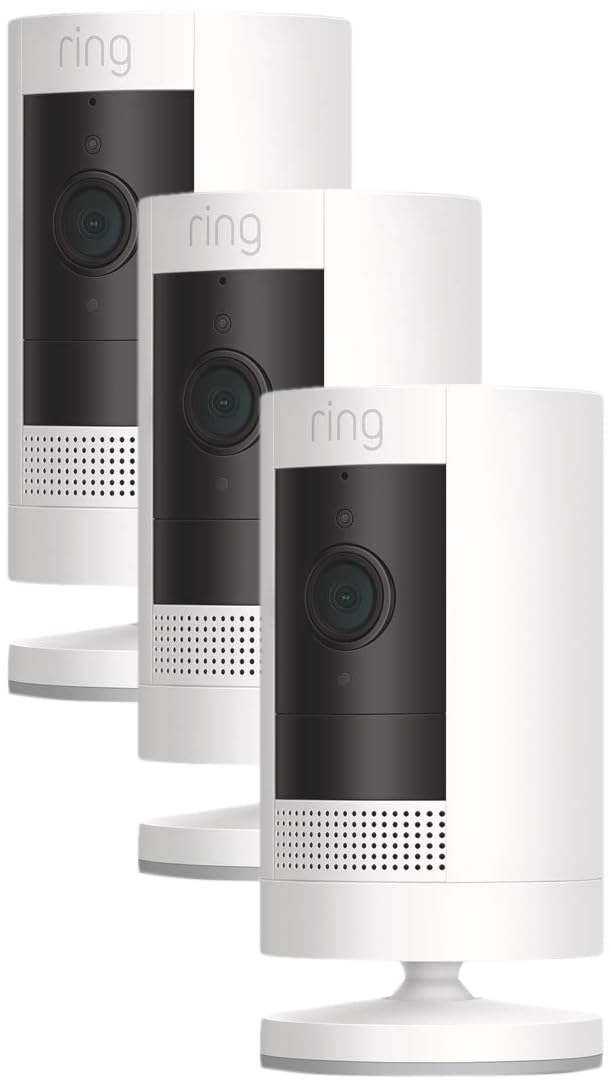 Ring Outdoor Cam 3-Pack | Weatherproof, Night Vision, Alexa-Compatible