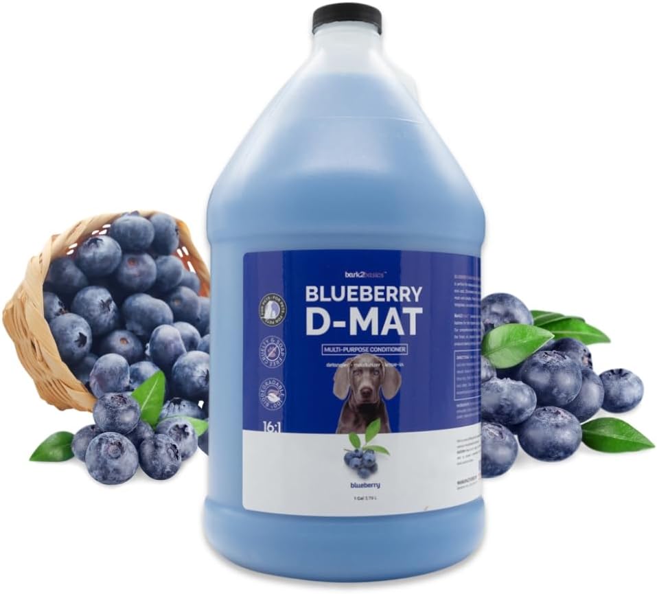 Bark2Basics Blueberry D-Mat Dog Conditioner for Shedding Relief
