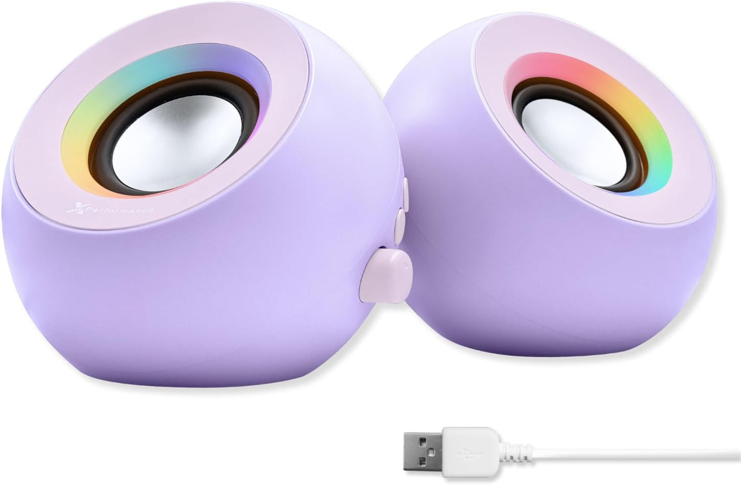 X9 Performance Purple Computer Speakers with RGB Lighting