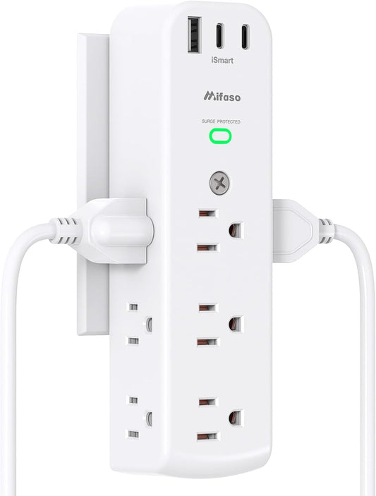 Mifaso Surge Protector: 9 AC Outlets, 3 USB Ports, 1080 Joules